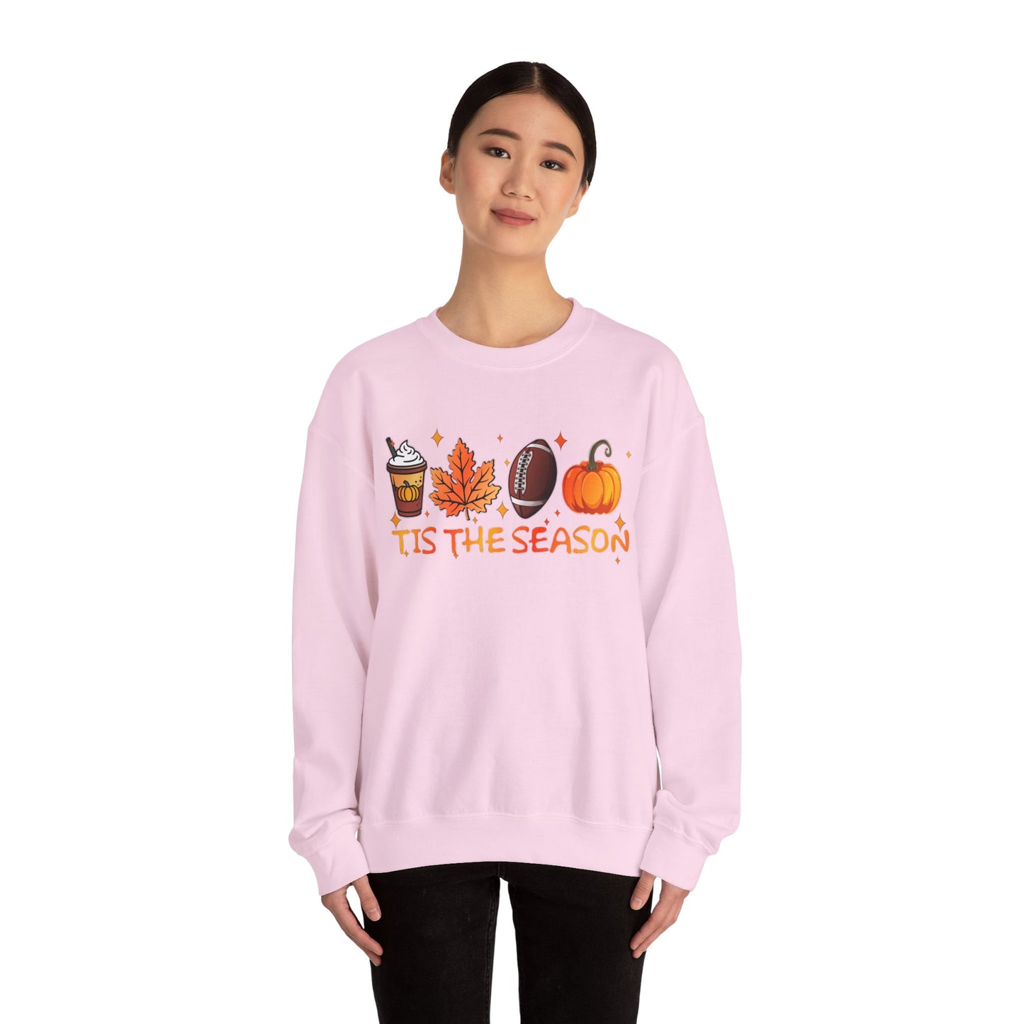 Tis the Season Autumn Icons Sweatshirt | Pumpkin Leaf Coffee Football