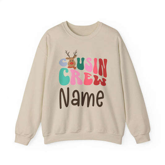 Personalized Christmas Cousin Crew Shirt | Groovy Cousin Crew Sweatshirt | Retro Kids Shirt-Cousin Crew Onesie | Matching Family Christmas