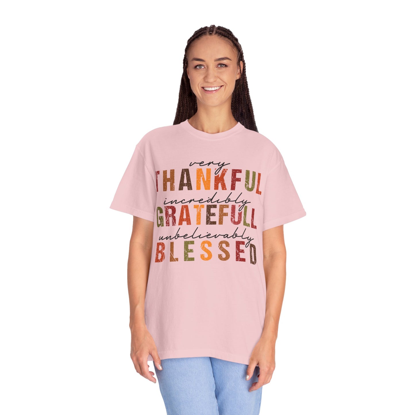 Thankful Grateful Blessed T-shirt | Inspirational Thanksgiving Shirt