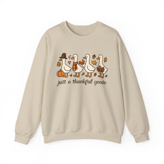 just a thankful goose sweatshirt | Thanksgiving goose illustration