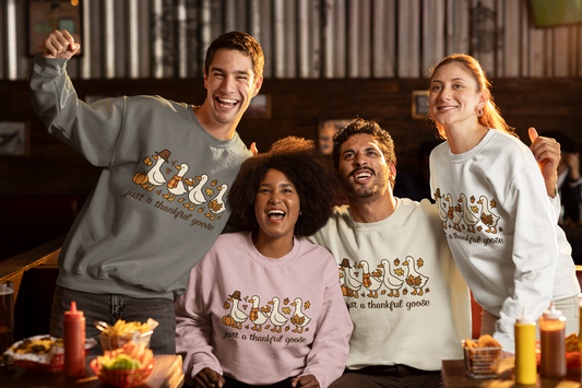 Thankful Goose Sweatshirt: Family Thanksgiving Shirt