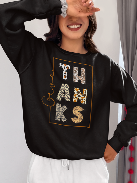 Thanksgiving Sweatshirt: Bible Verse Design - Soft, Warm Pullover