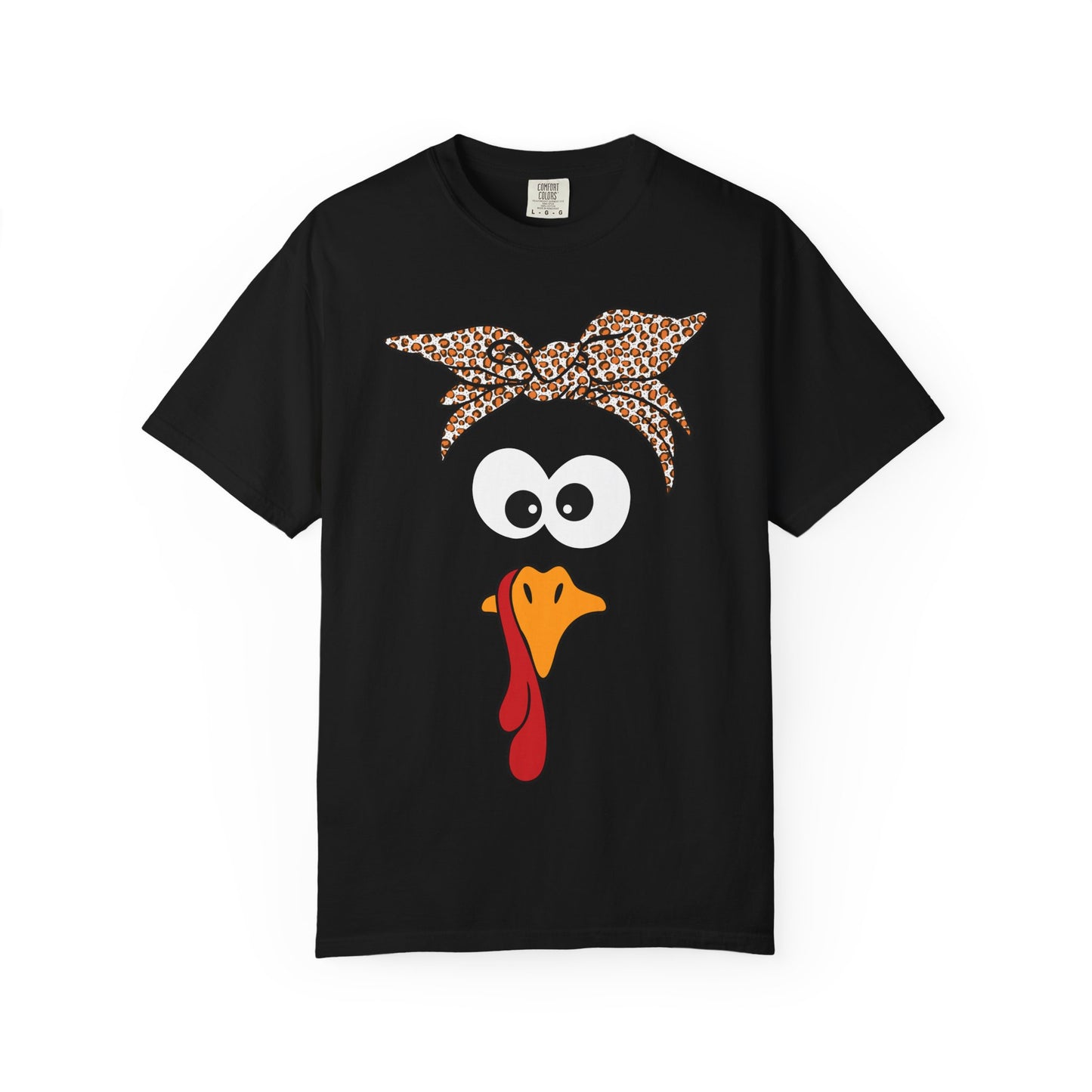 Bandana Turkey Face T-Shirt | Funny Thanksgiving Turkey Shirt