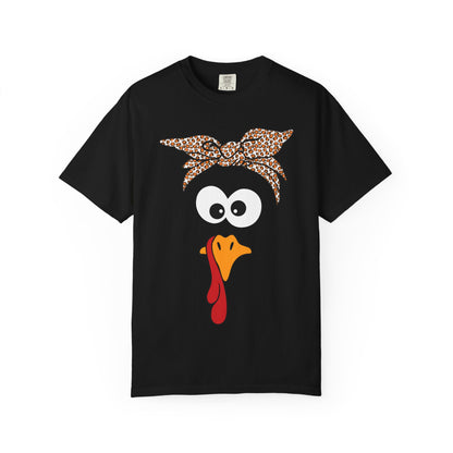 Bandana Turkey Face T-Shirt | Funny Thanksgiving Turkey Shirt