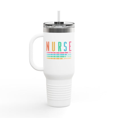Nurse Caring Loyal Strong Travel Mug | Funny Nurse Bottle | Nurse Life Tumbler | Cute Nurse Mug | Registered Nurse GIft Idea