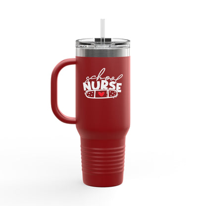 Womens School Nurse Travel Mug | Nurse Heart Bottle | Nursing Life Mug | Nurse Appreciation | Registered Nurse Gift Idea