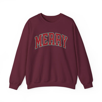 Retro Merry Sweatshirt | Festive Holiday Sweater| Merry Sweatshirt | Christmas Hoodie | Holiday Sweater | Christmas Gift