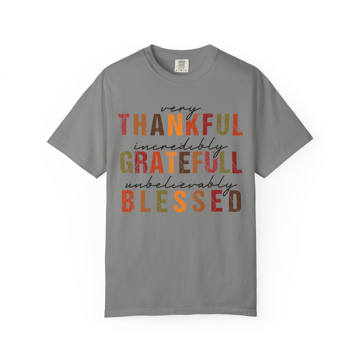 Thankful Grateful Blessed T-shirt | Inspirational Thanksgiving Shirt