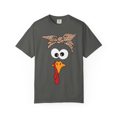 Bandana Turkey Face T-Shirt | Funny Thanksgiving Turkey Shirt