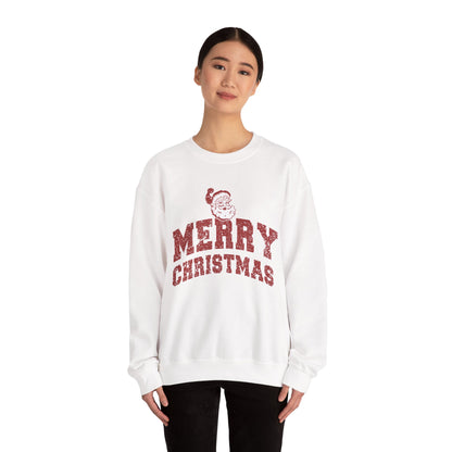 Retro Merry Christmas Santa Sweatshirt | Unisex Holiday Season Sweater | Santa Claus Sweatshirt | Christmas Gift | Christmas Season Top