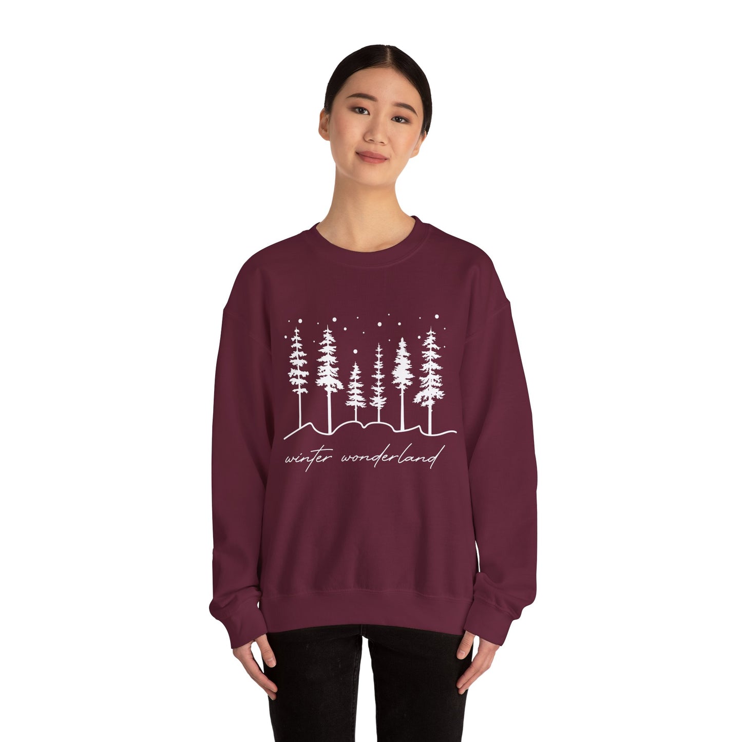 Christmas Trees Winter Wonderland Sweatshirt | Sweater For Women | Winter Gift | Family Xmas Sweatshirt | Winter Lover Top
