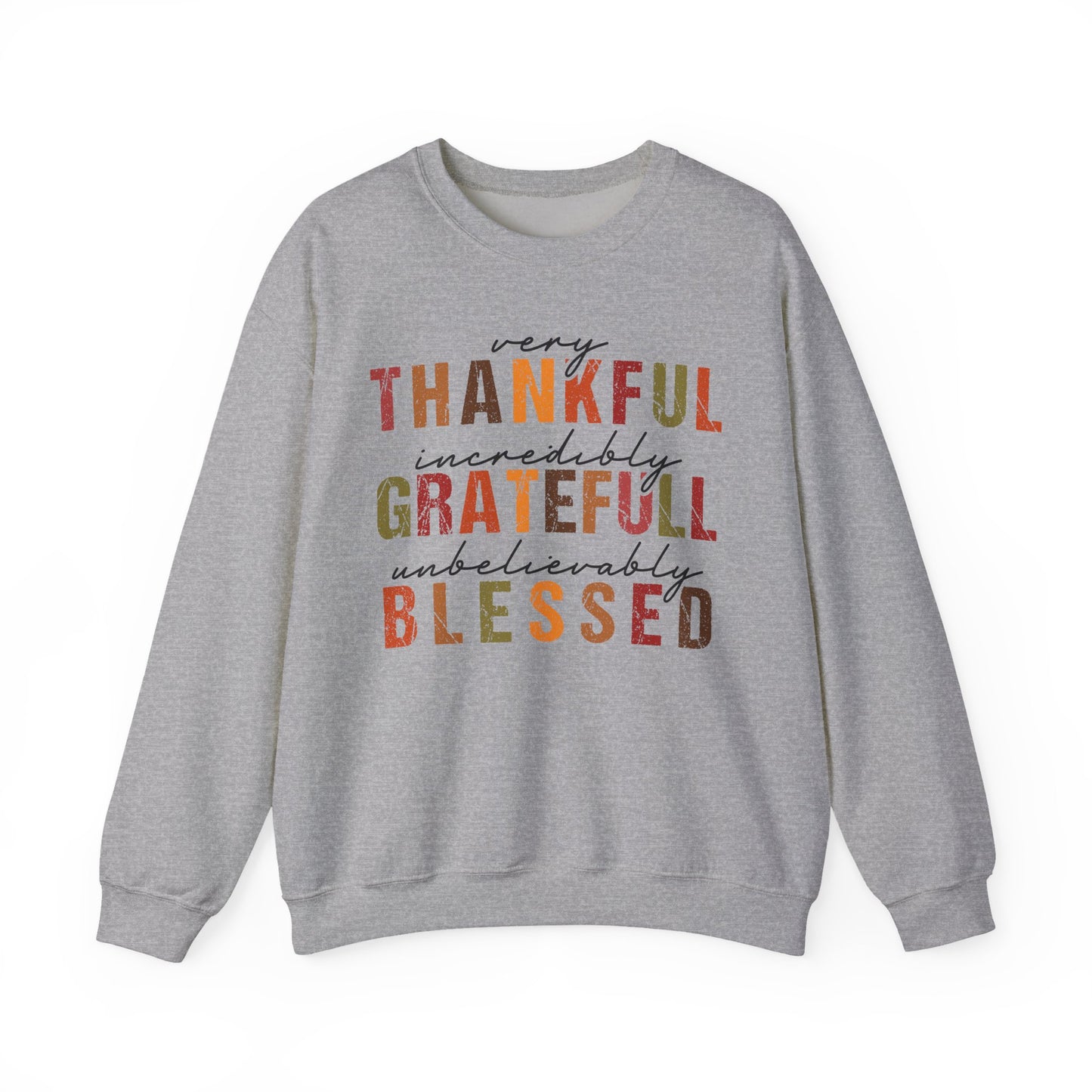 Thankful Grateful Blessed sweatshirt | Fall Thanksgiving crewneck