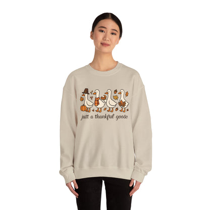 just a thankful goose sweatshirt | Thanksgiving goose illustration