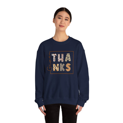 Give thanks typography sweatshirt