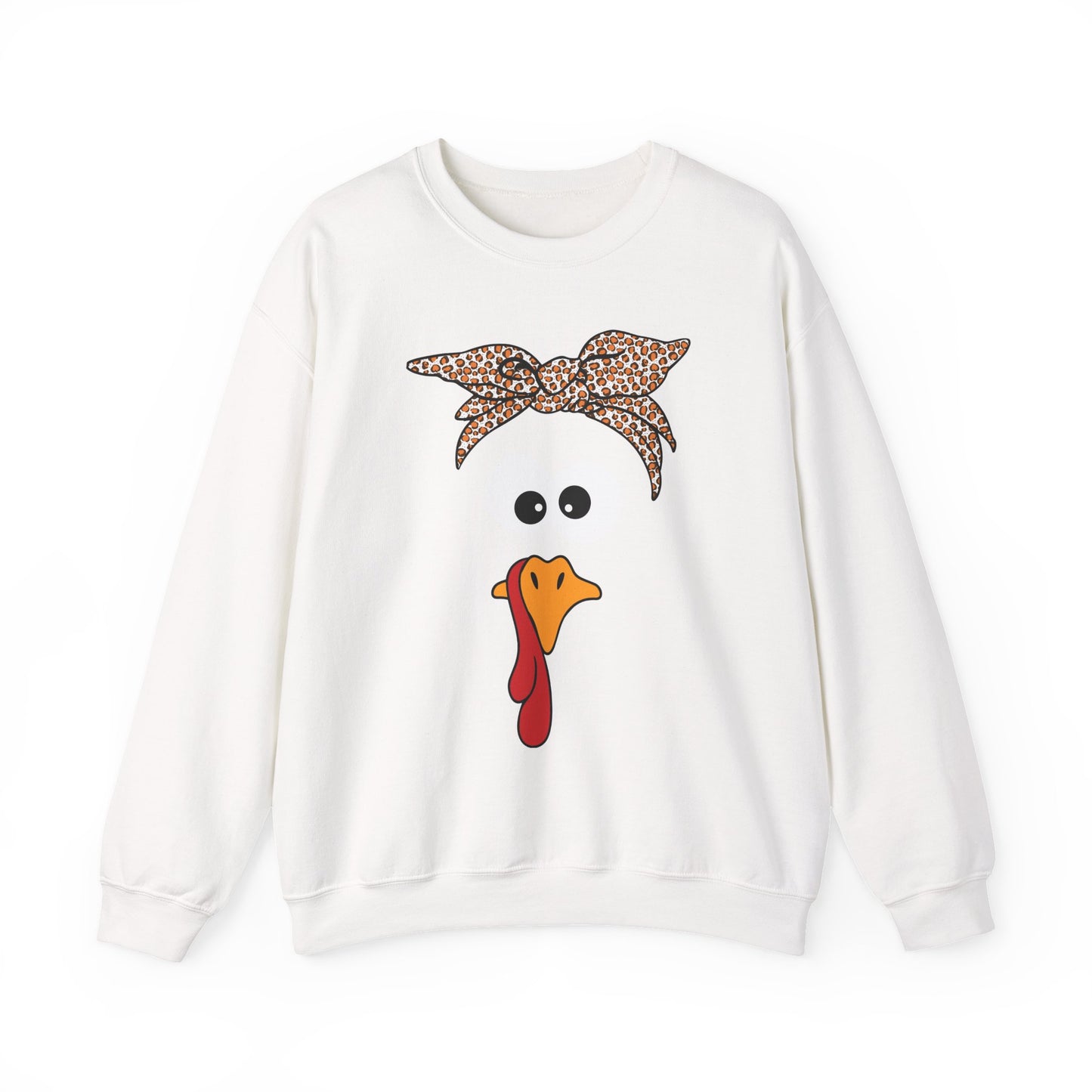 Turkish Bandana Turkey Sweatshirt | Thanksgiving Turkey Face Crewneck