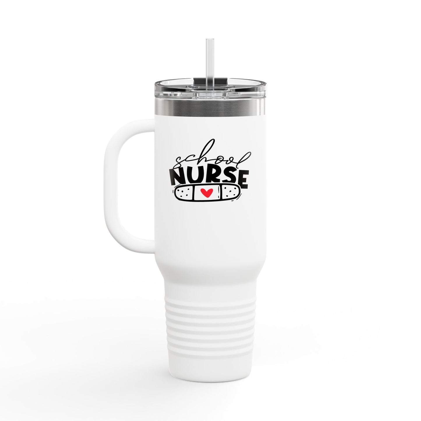 Womens School Nurse Travel Mug | Nurse Heart Bottle | Nursing Life Mug | Nurse Appreciation | Registered Nurse Gift Idea