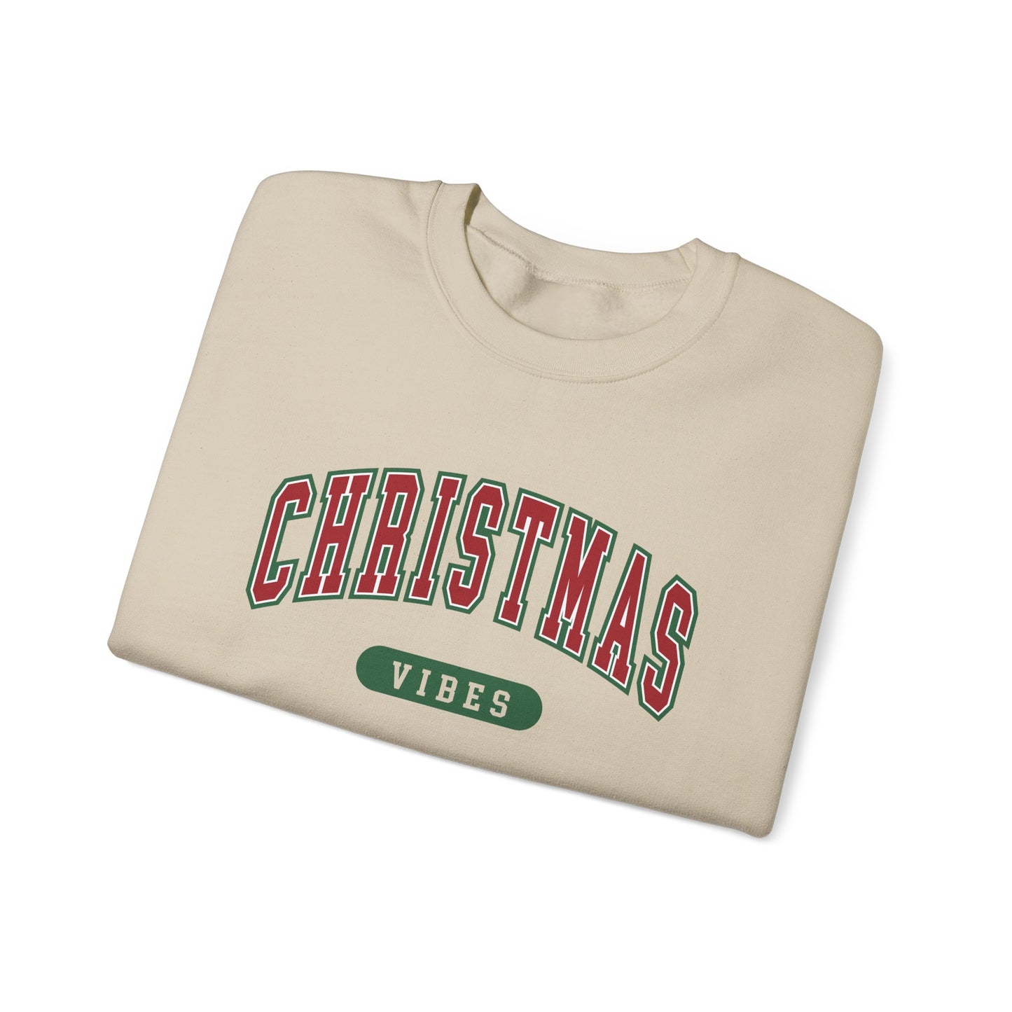 Womens Christmas Sweatshirt | Retro Christmas Vibes Sweatshirt | Holiday Sweater | Womens Xmas Party Crewneck, Festive Holiday Outfit