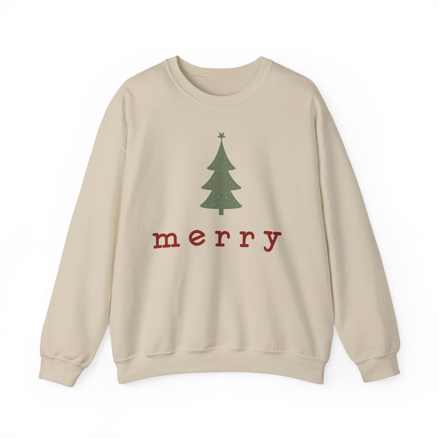 Retro Merry Sweatshirt | Merry Christmas Sweatshirt | Festive Holiday Pullover | Gift for Women | Christmas Minimalist Swater