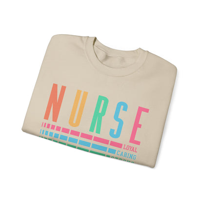 Nurse Caring Loyal Strong Sweatshirt | Funny Nurse Sweater | Nurse Life Top | Cute Nurse Gifts | Registered Nurse GIft Idea