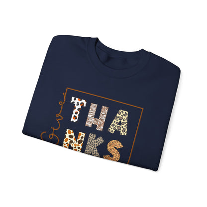 Give thanks typography sweatshirt