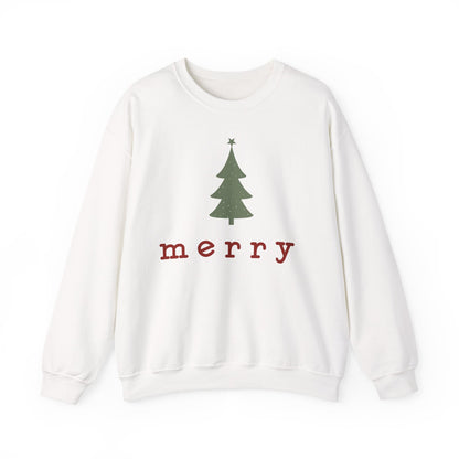 Retro Merry Sweatshirt | Merry Christmas Sweatshirt | Festive Holiday Pullover | Gift for Women | Christmas Minimalist Swater