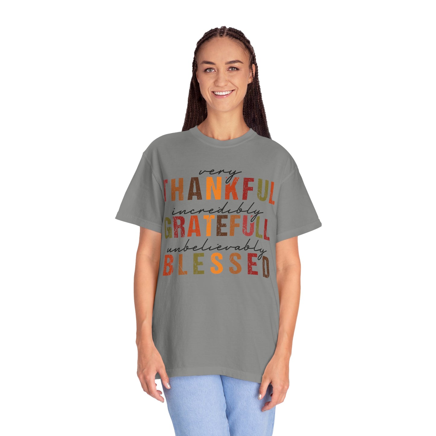 Thankful Grateful Blessed T-shirt | Inspirational Thanksgiving Shirt