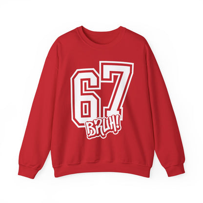 Funny Six Seven 6 7 Bruh Meme Sweatshirt | Gen Alpha Slang 6 7 Bruh | Funny Sports Gift For Friend Sweater | Viral Meme Sweatshirt