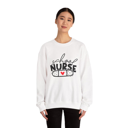 Womens School Nurse Sweatshirt | Nurse Heart Sweater | Nursing Life Top | Nurse Appreciation | Registered Nurse Gift Idea