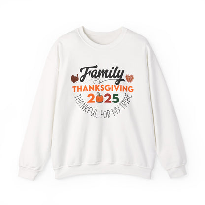 Family Thanksgiving 2025 Crewneck Sweatshirt | Thankful for My Tribe