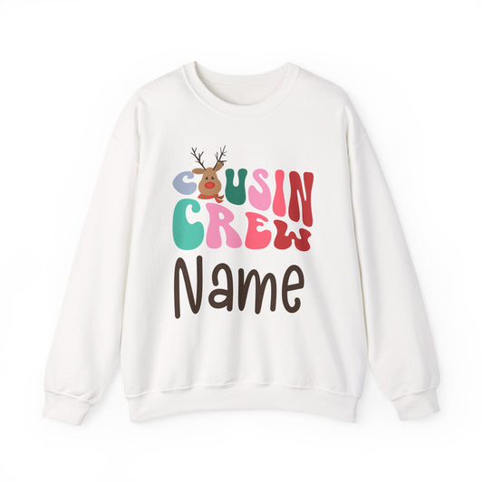 Personalized Christmas Cousin Crew Shirt | Groovy Cousin Crew Sweatshirt | Retro Kids Shirt-Cousin Crew Onesie | Matching Family Christmas