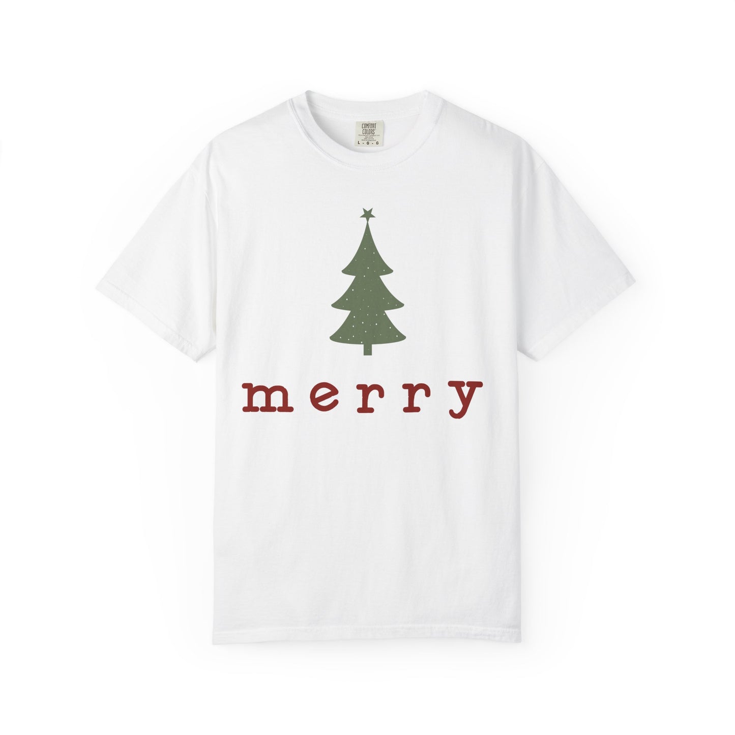Retro Merry T-shirt | Merry Christmas Tees | Festive Holiday Outfit | Gift for Women | Christmas Minimalist T-shirt