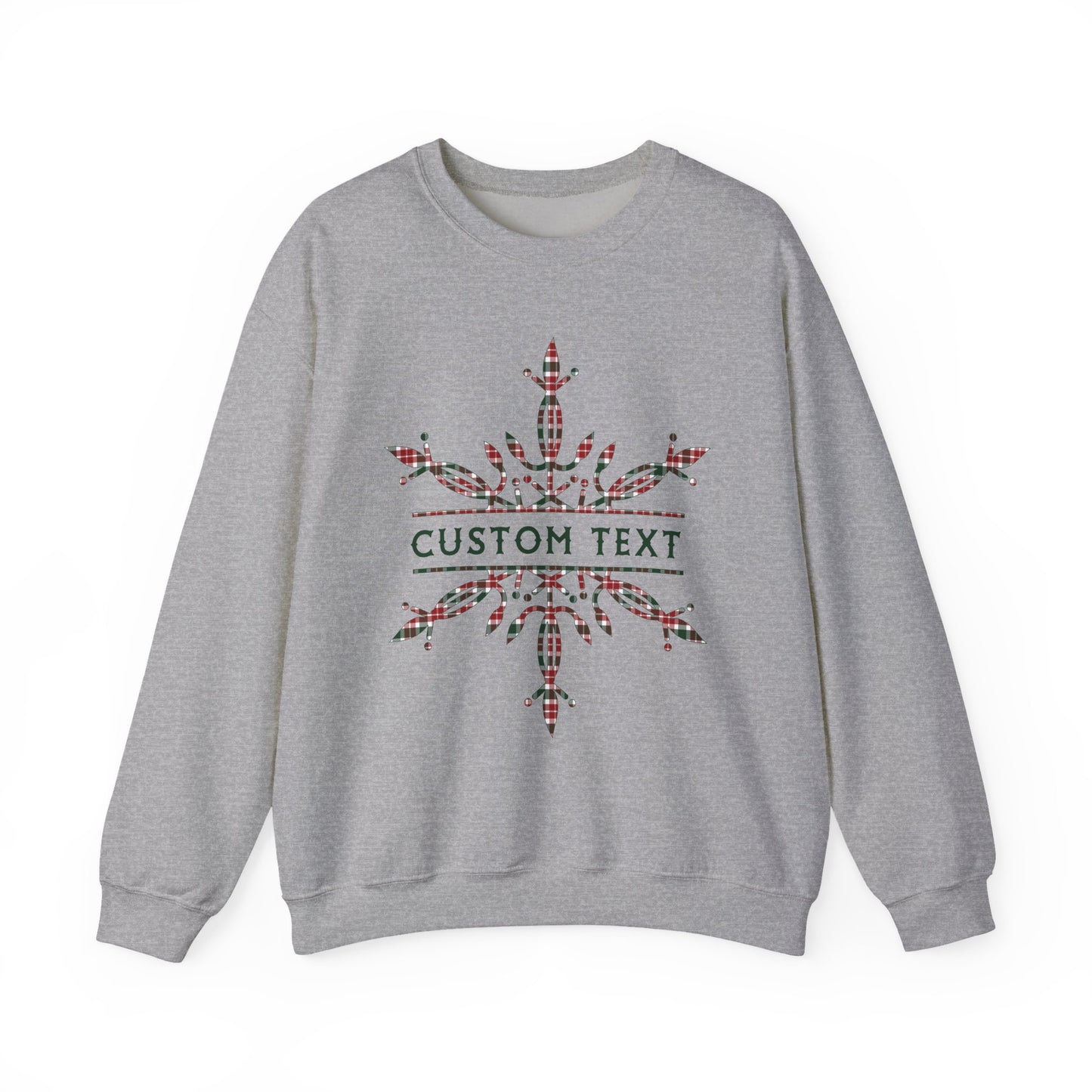 Custom Christmas Plaid Snowflake Family Name Shirt |  Personalized Holiday Group Sweatshirt |  Matching Cousin Crew Christmas Party Gift