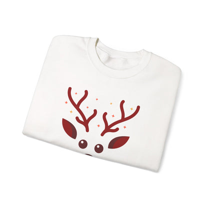 Personalized Kids Christmas Shirt | Girls Reindeer Name Toddler Sweatshirt | Custom Retro Xmas Natural Onesie | Cute Holiday Girls Shirt