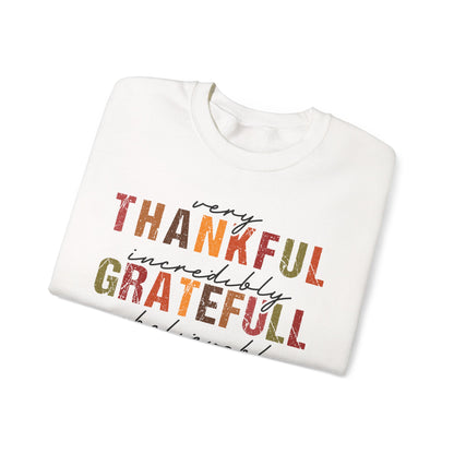 Thankful Grateful Blessed sweatshirt | Fall Thanksgiving crewneck