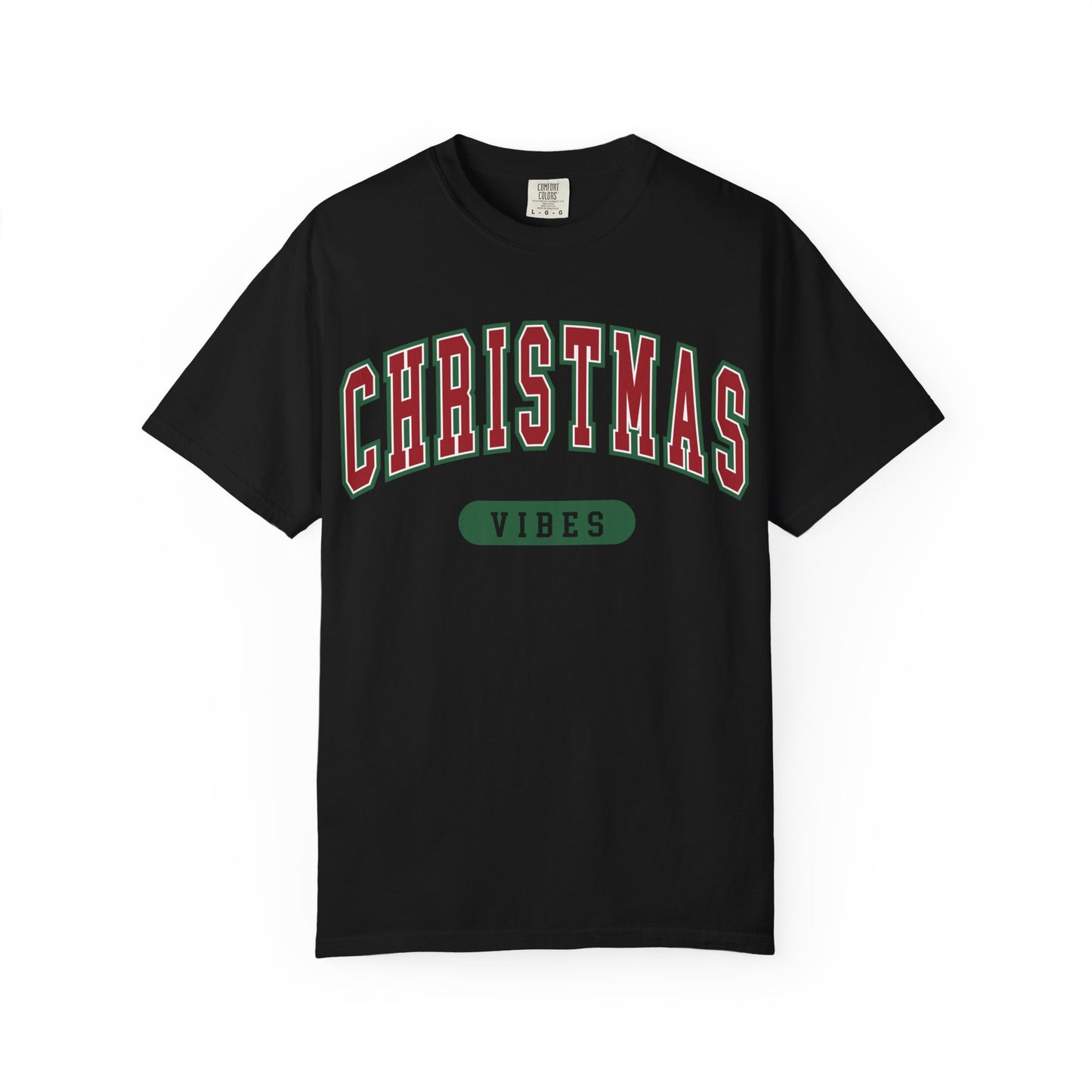 Retro Christmas Vibes T-shirt | Womens Christmas Outfit | Holiday Tees | Womens Xmas Party Gift, Festive Holiday shirt