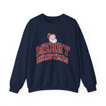 Retro Merry Christmas Santa Sweatshirt | Unisex Holiday Season Sweater | Santa Claus Sweatshirt | Christmas Gift | Christmas Season Top