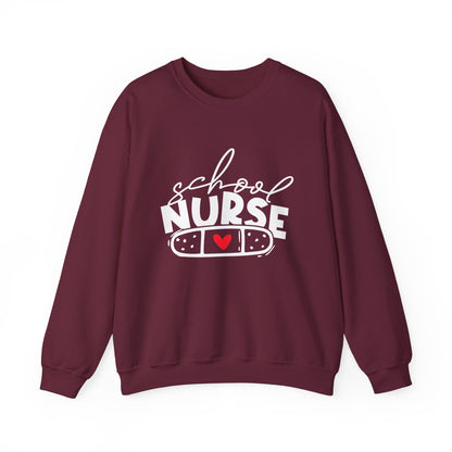 Womens School Nurse Sweatshirt | Nurse Heart Sweater | Nursing Life Top | Nurse Appreciation | Registered Nurse Gift Idea