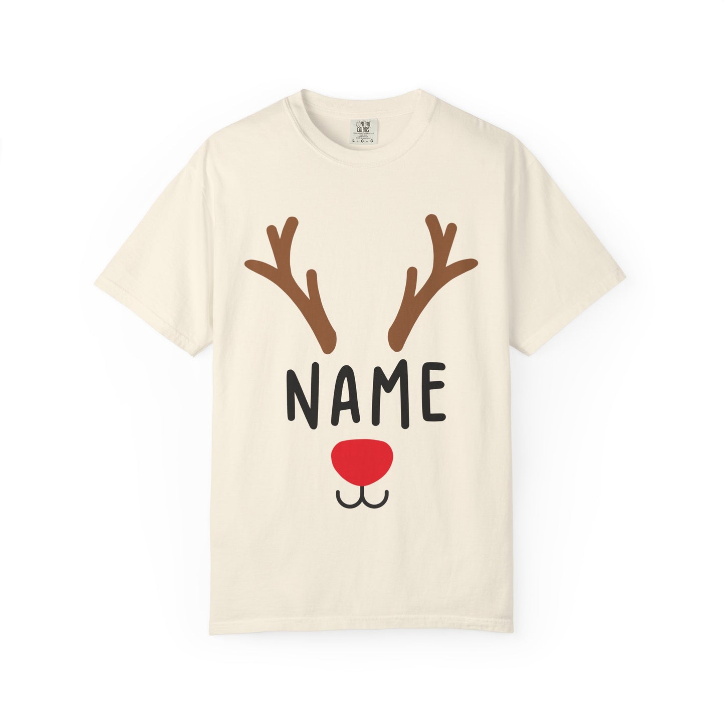 Matching Christmas Kids Shirts | Cute Custom Name Reindeer Graphic Sweatshirt for Family | Funny Customizable Family Christmas Shirts