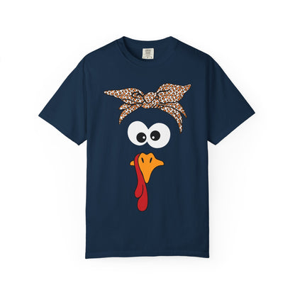 Bandana Turkey Face T-Shirt | Funny Thanksgiving Turkey Shirt