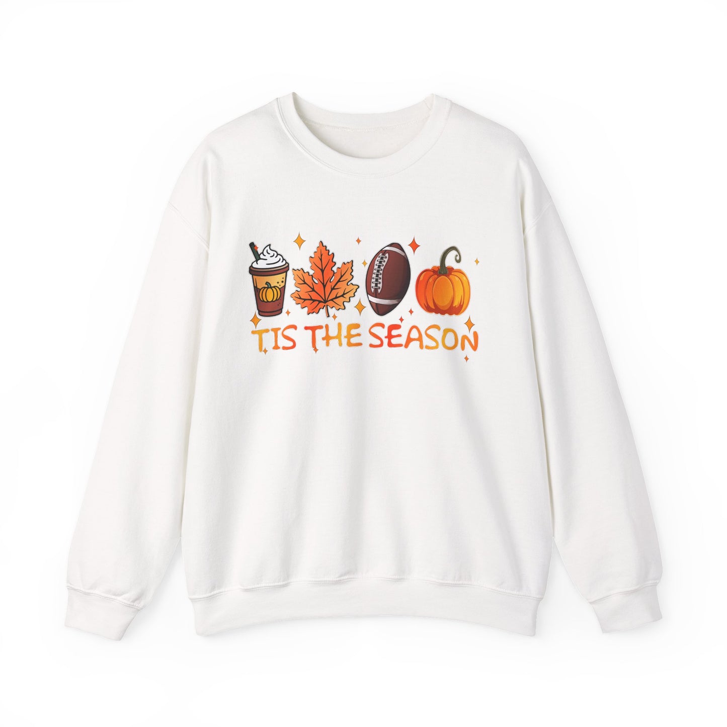 Tis the Season Autumn Icons Sweatshirt | Pumpkin Leaf Coffee Football