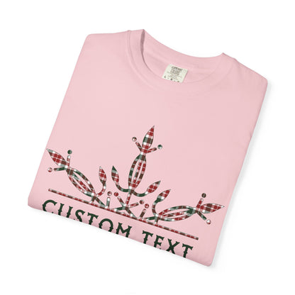 Custom Christmas Plaid Snowflake Family Name Shirt |  Personalized Holiday Group Sweatshirt |  Matching Cousin Crew Christmas Party Gift
