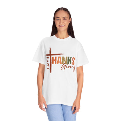 Happy Thanksgiving Cross Thanks T-shirt | Thanksgiving Shirt, Fall Holiday Tee