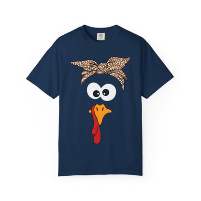 Bandana Turkey Face T-Shirt | Funny Thanksgiving Turkey Shirt