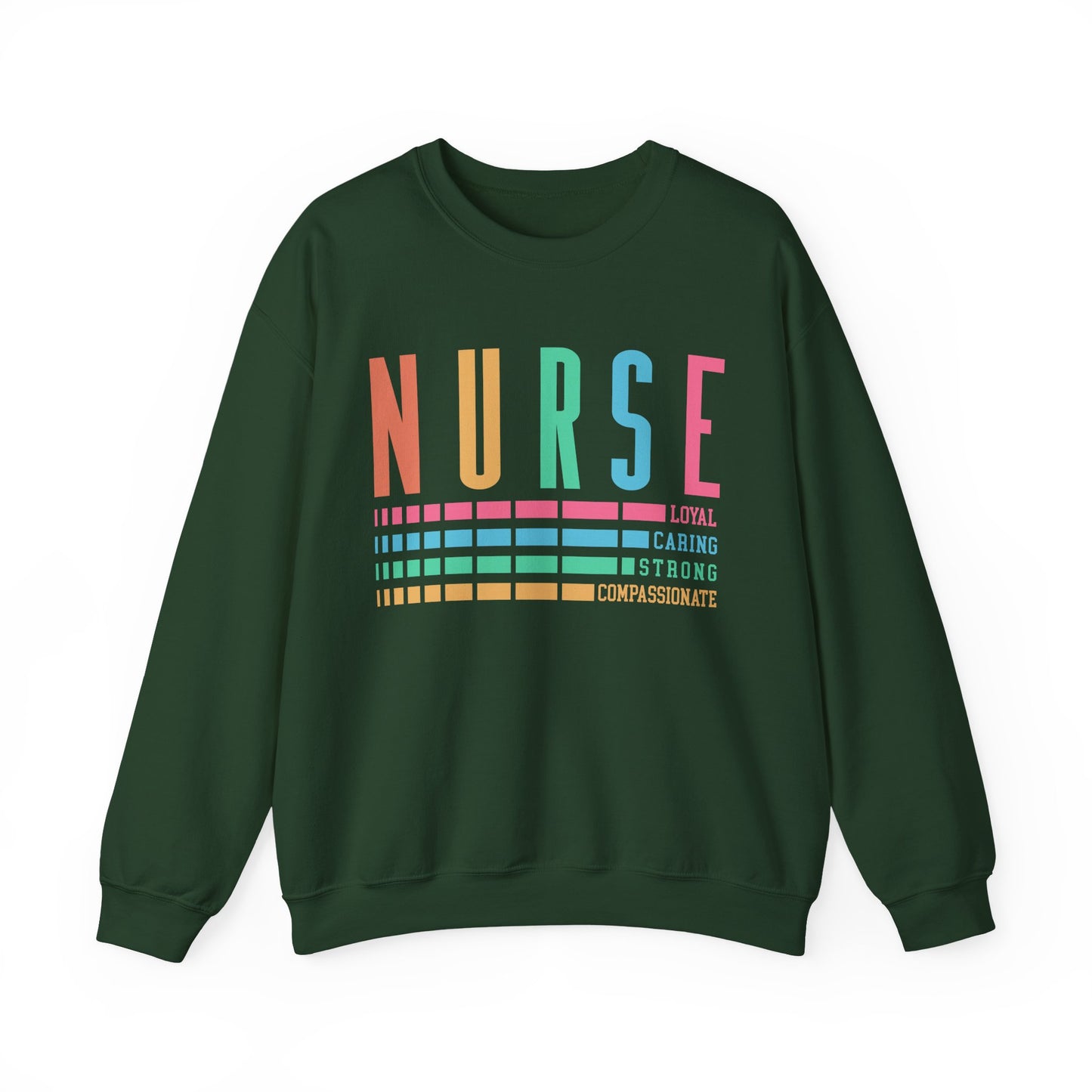 Nurse Caring Loyal Strong Sweatshirt | Funny Nurse Sweater | Nurse Life Top | Cute Nurse Gifts | Registered Nurse GIft Idea