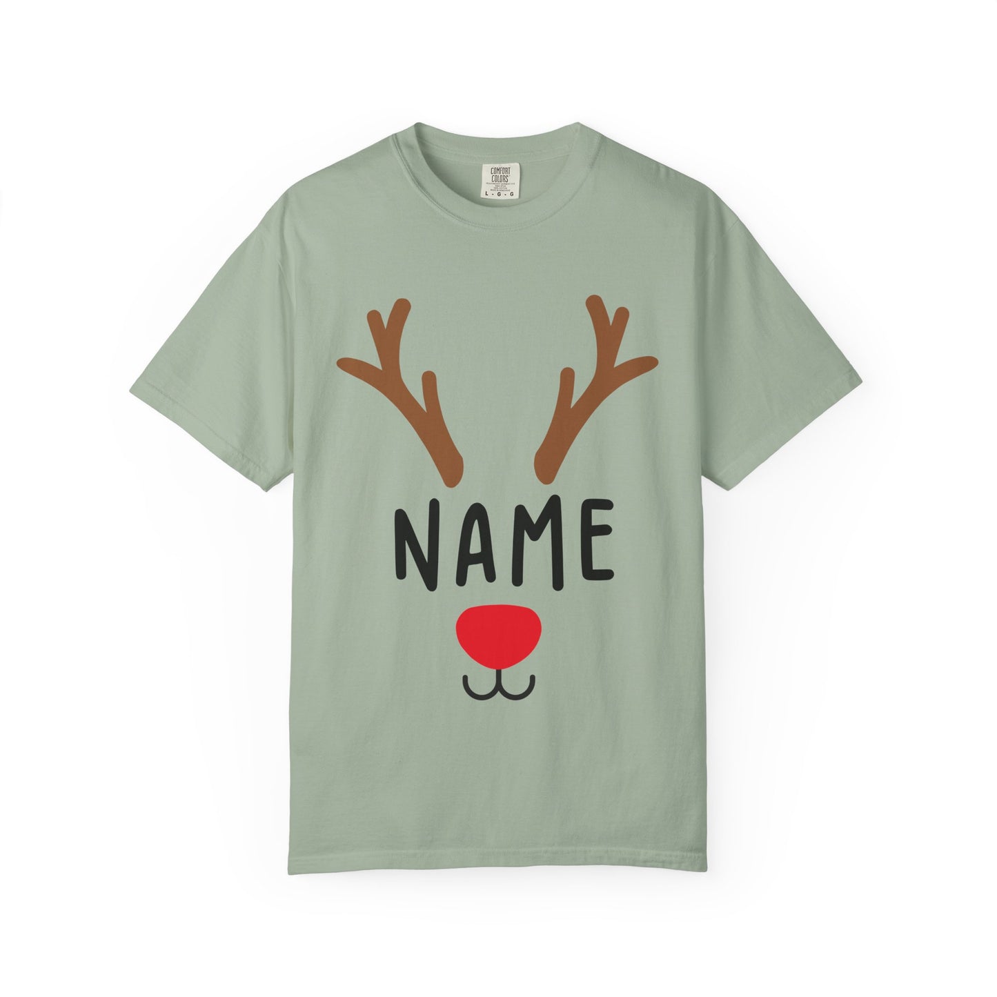 Matching Christmas Kids Shirts | Cute Custom Name Reindeer Graphic Sweatshirt for Family | Funny Customizable Family Christmas Shirts