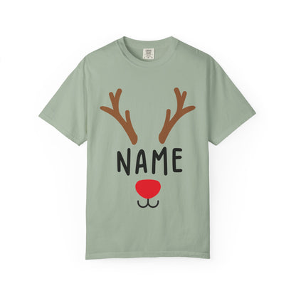 Matching Christmas Kids Shirts | Cute Custom Name Reindeer Graphic Sweatshirt for Family | Funny Customizable Family Christmas Shirts
