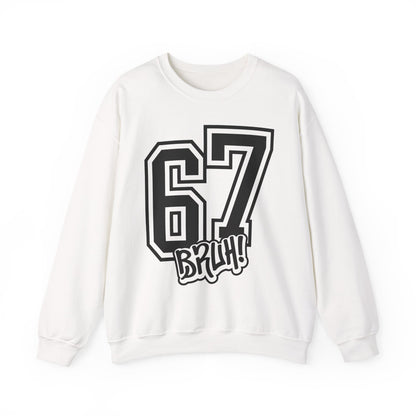 Funny Six Seven 6 7 Bruh Meme Sweatshirt | Gen Alpha Slang 6 7 Bruh | Funny Sports Gift For Friend Sweater | Viral Meme Sweatshirt