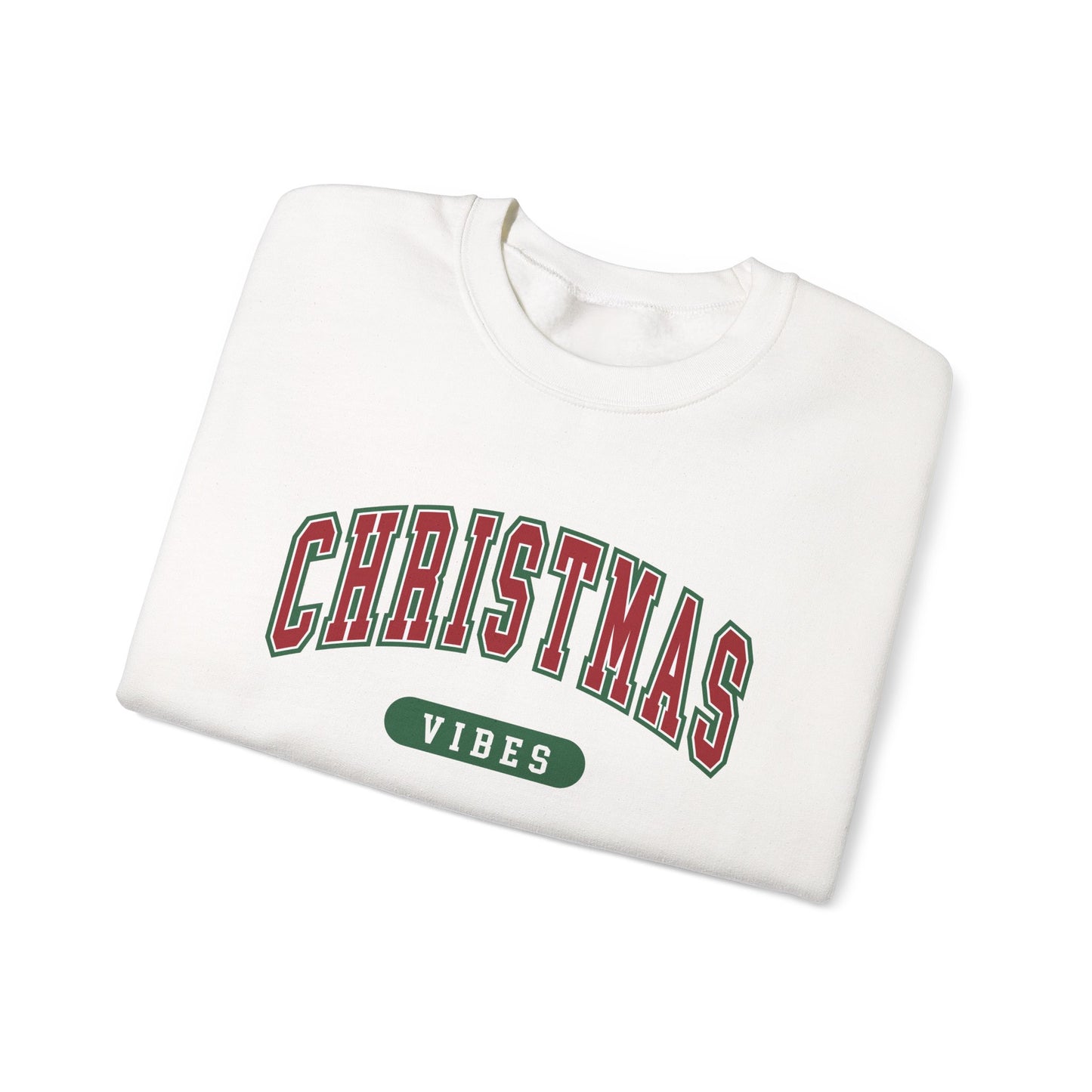 Womens Christmas Sweatshirt | Retro Christmas Vibes Sweatshirt | Holiday Sweater | Womens Xmas Party Crewneck, Festive Holiday Outfit