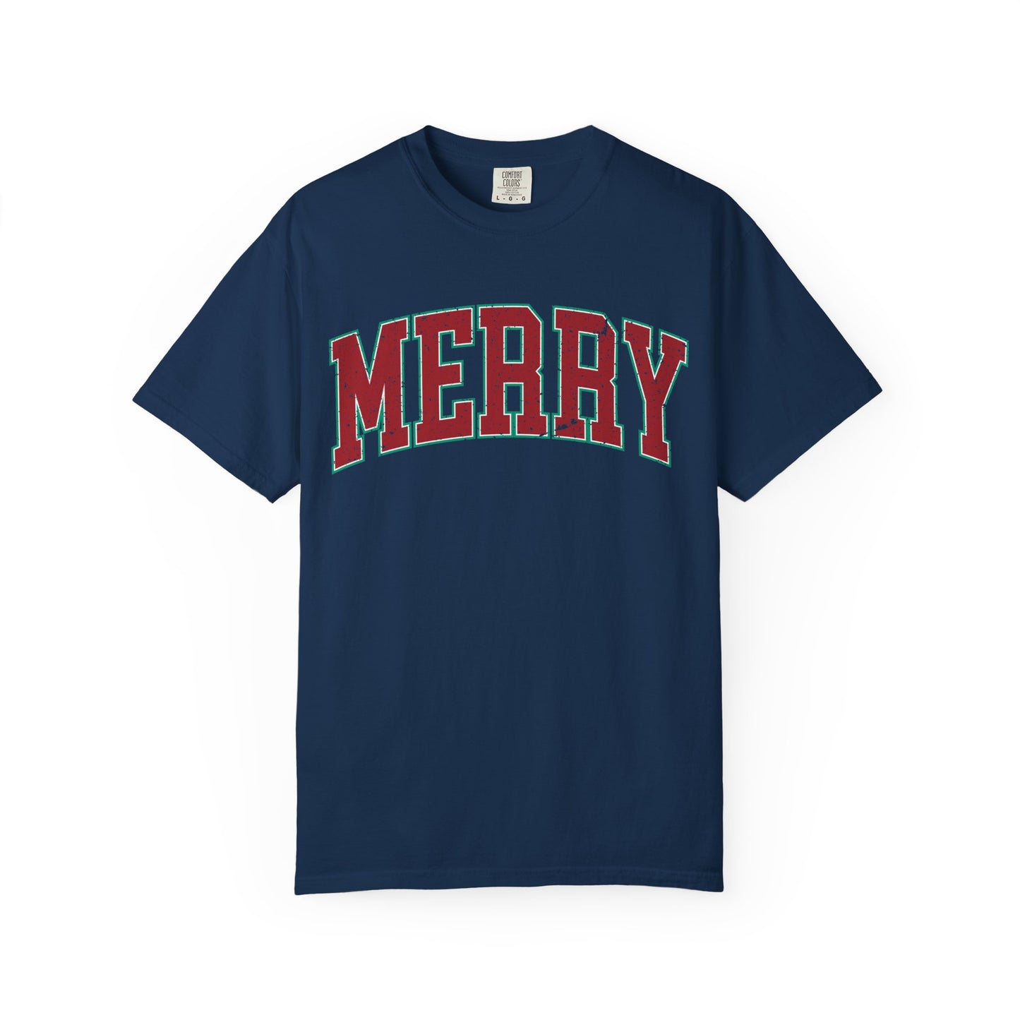 Retro Merry T-shirt | Festive Holiday Tees| Vintage Merry Shirt | Christmas Outfit | Festive Holiday | Christmas Gift