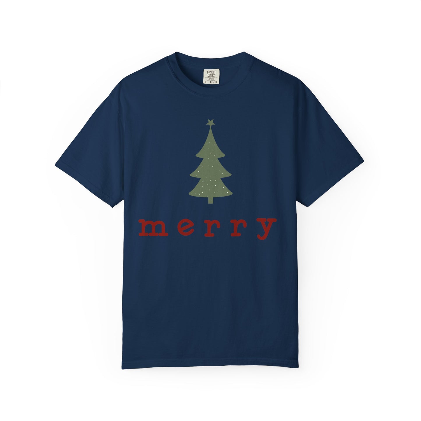 Retro Merry T-shirt | Merry Christmas Tees | Festive Holiday Outfit | Gift for Women | Christmas Minimalist T-shirt